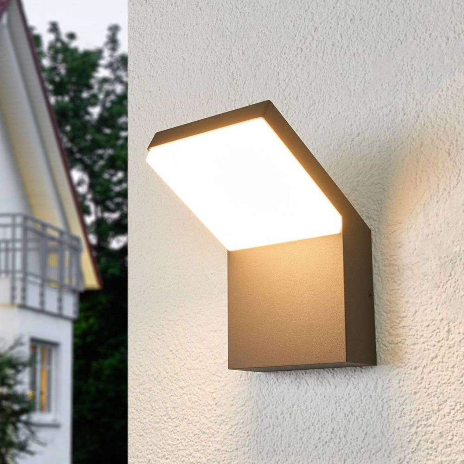 Yolena Outdoor Wall Lamp Dark Grey White - Arcchio