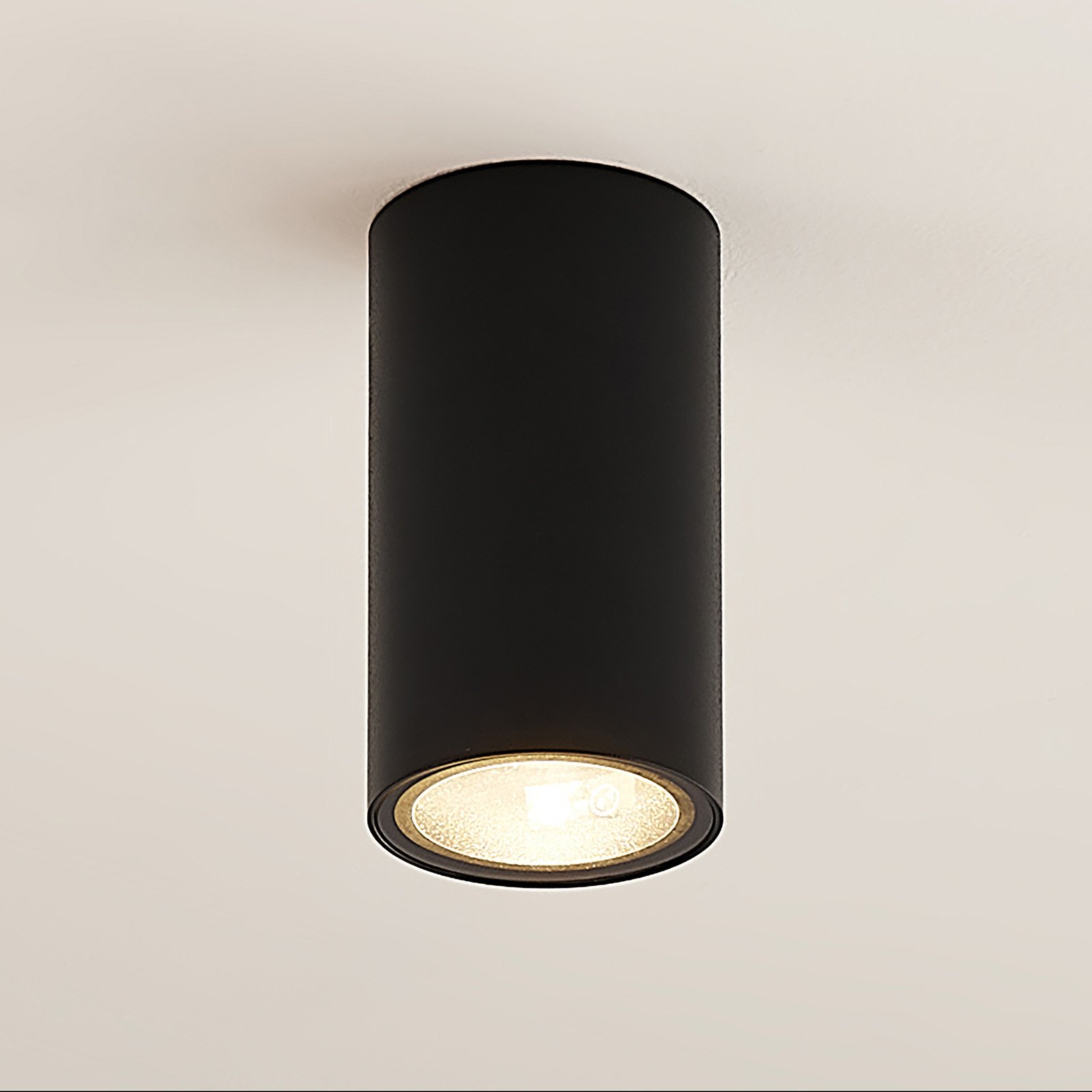 Arcchio Olivir bodová lampa, okrúhla, GU10, čierna