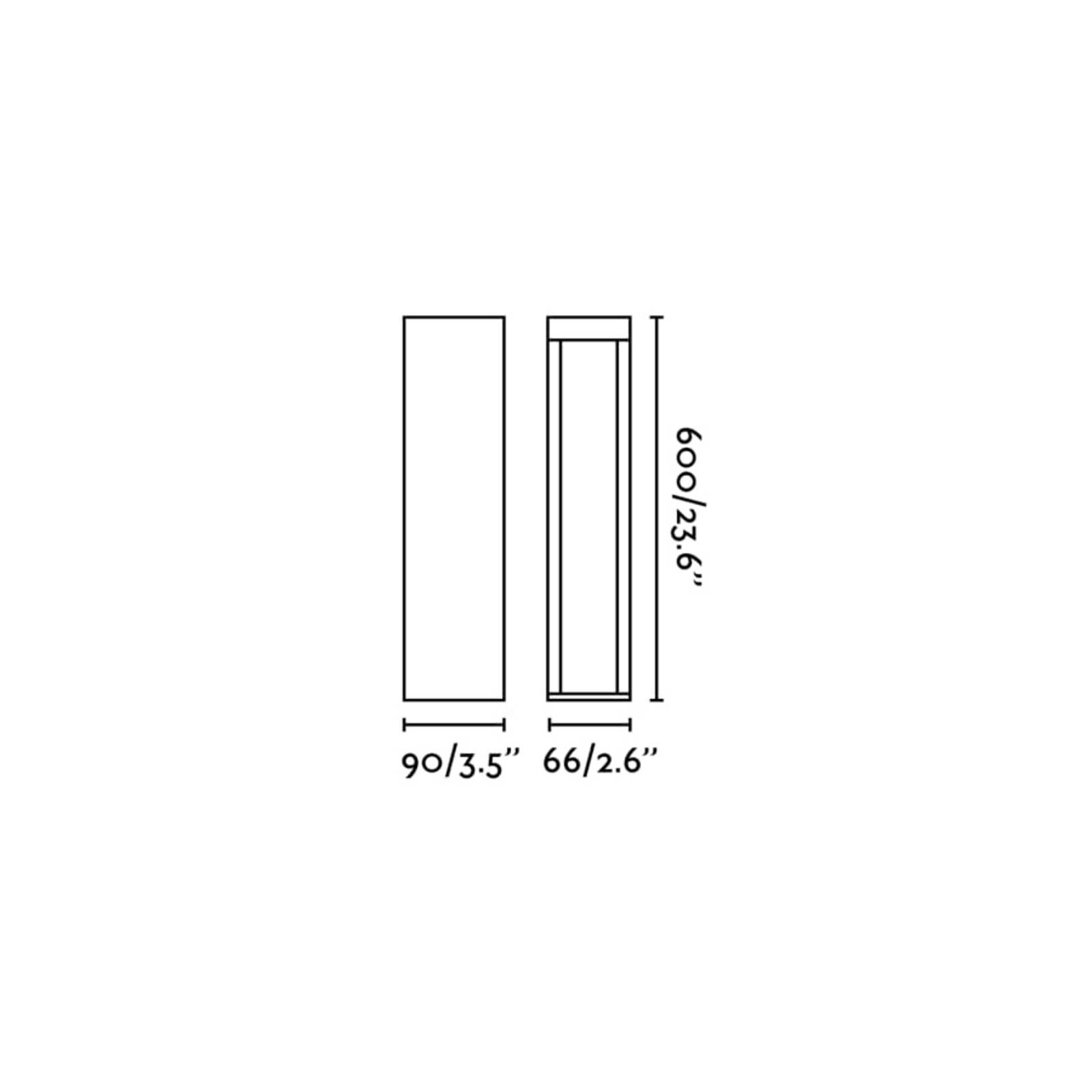 Słupek oświetleniowy LED Cerler, antracytowy, 60 cm, metal, IP65, CCT