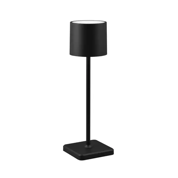 Lampenwelt LED-Tischleuchte Fernandez, Dimmer und CCT schwarz