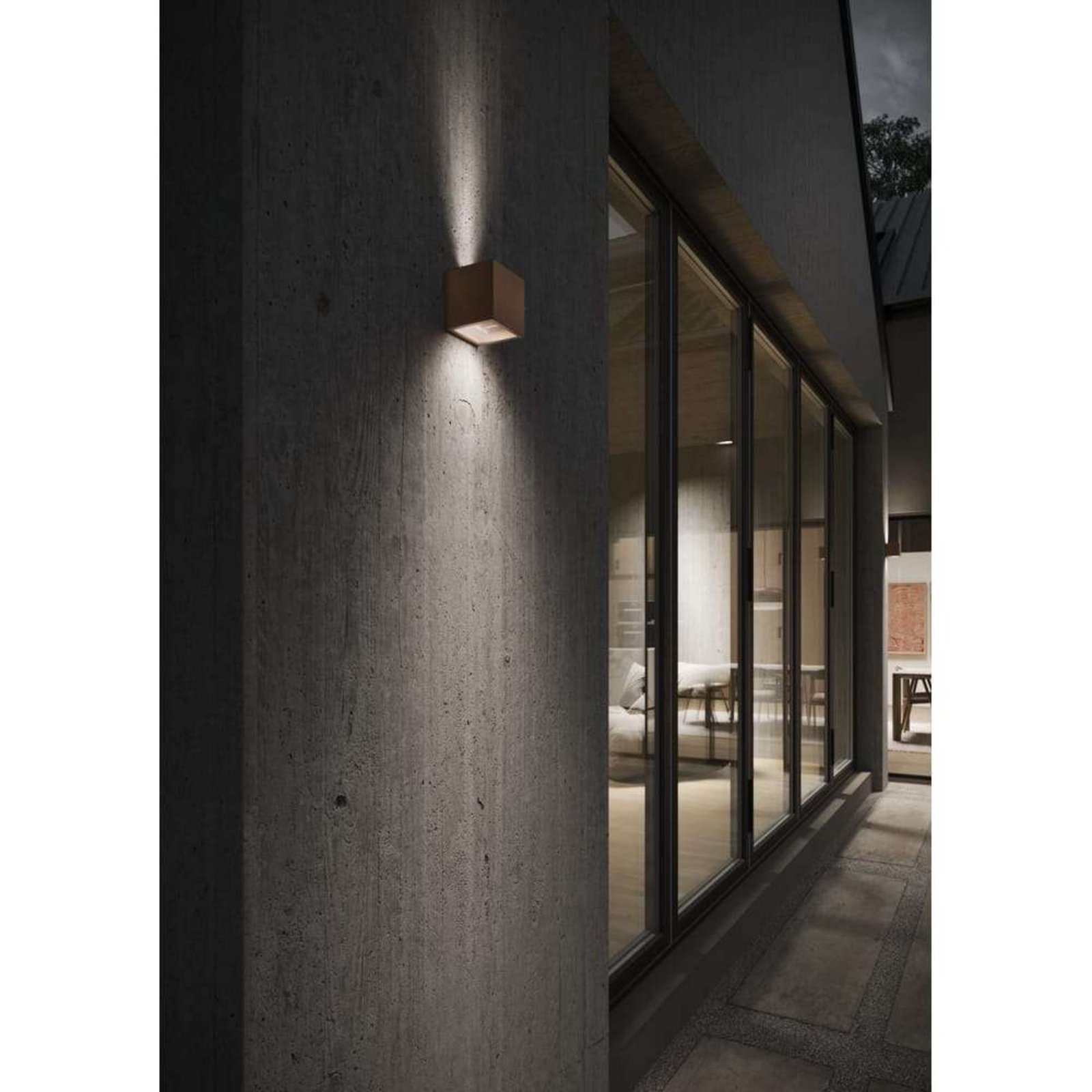 Cube LED Vägglampa XL 3000K Up/Down Rust - LIGHT-POINT