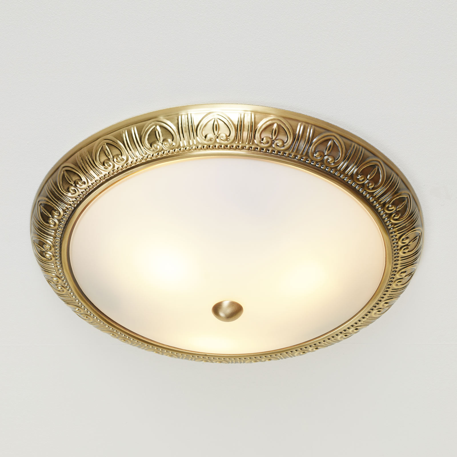 Orion Lembit ceiling light, 38 cm, for Living / Dining Room, metal, opal glass, E14, 40 W, energy efficiency: A++, H: 11 cm