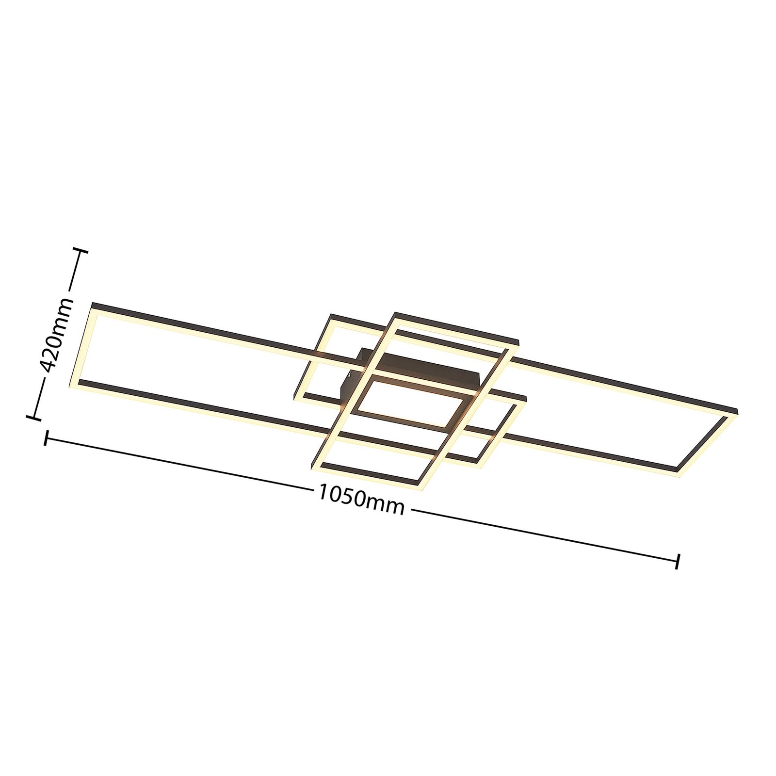 Caitlin LED Taklampe Anthracite - Lindby