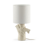 WHITE PALOMA bordlampe, hvid, stentøj, højde 52 cm, E27 – Serax