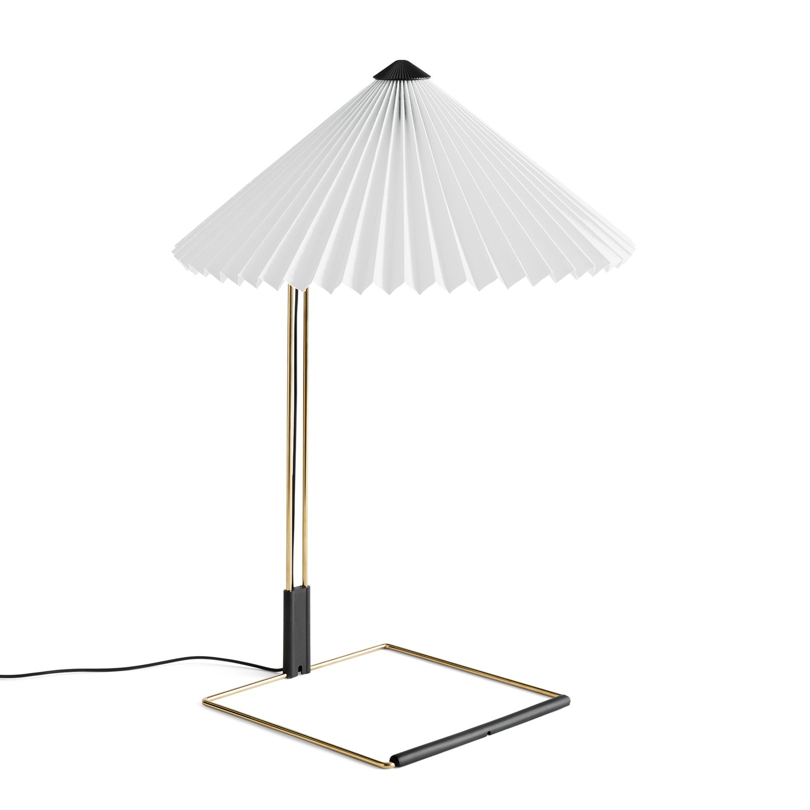 HAY Matin 380 Lampe de table LED plissée, blanc