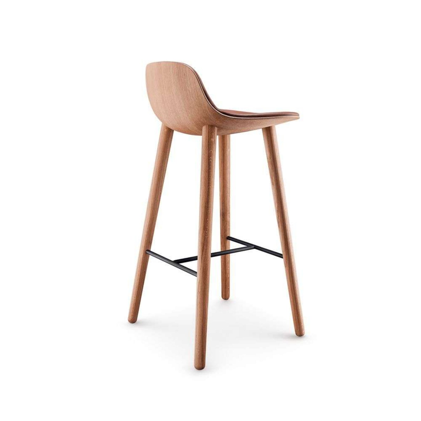 Abalone Stool H75 Nature Oak/Cognac - Eva Solo