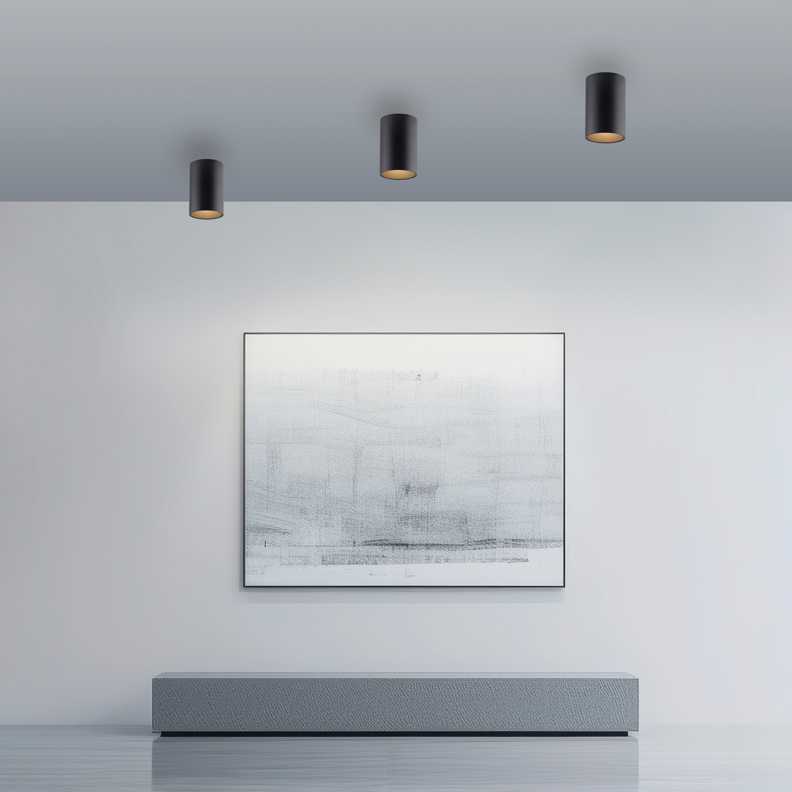 PURE LED лампа за баня Point, черна, Ø 6 cm, метал, IP44