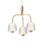 Asteea 3 riippuvalaisin Ø 40 cm messinki/kirkas - Nuura
