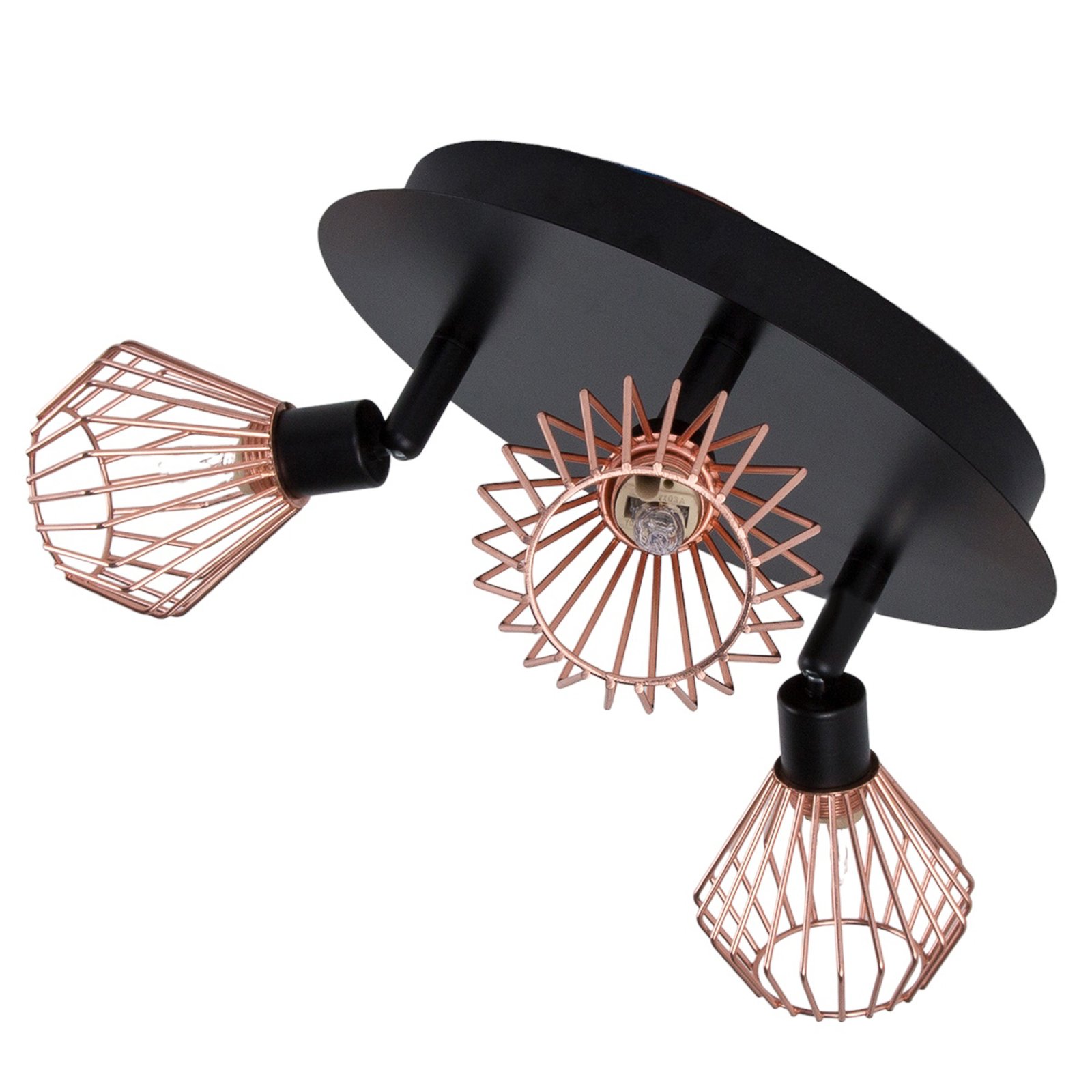 Plafonnier circulaire Dalma attractif, 3 lampes