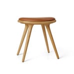 Chaise, marron, chêne huilé/cuir, hauteur 47 cm - Mater