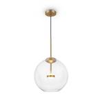 Maytoni LED pendant light Cometa, gold-coloured, glass, Ø 35 cm