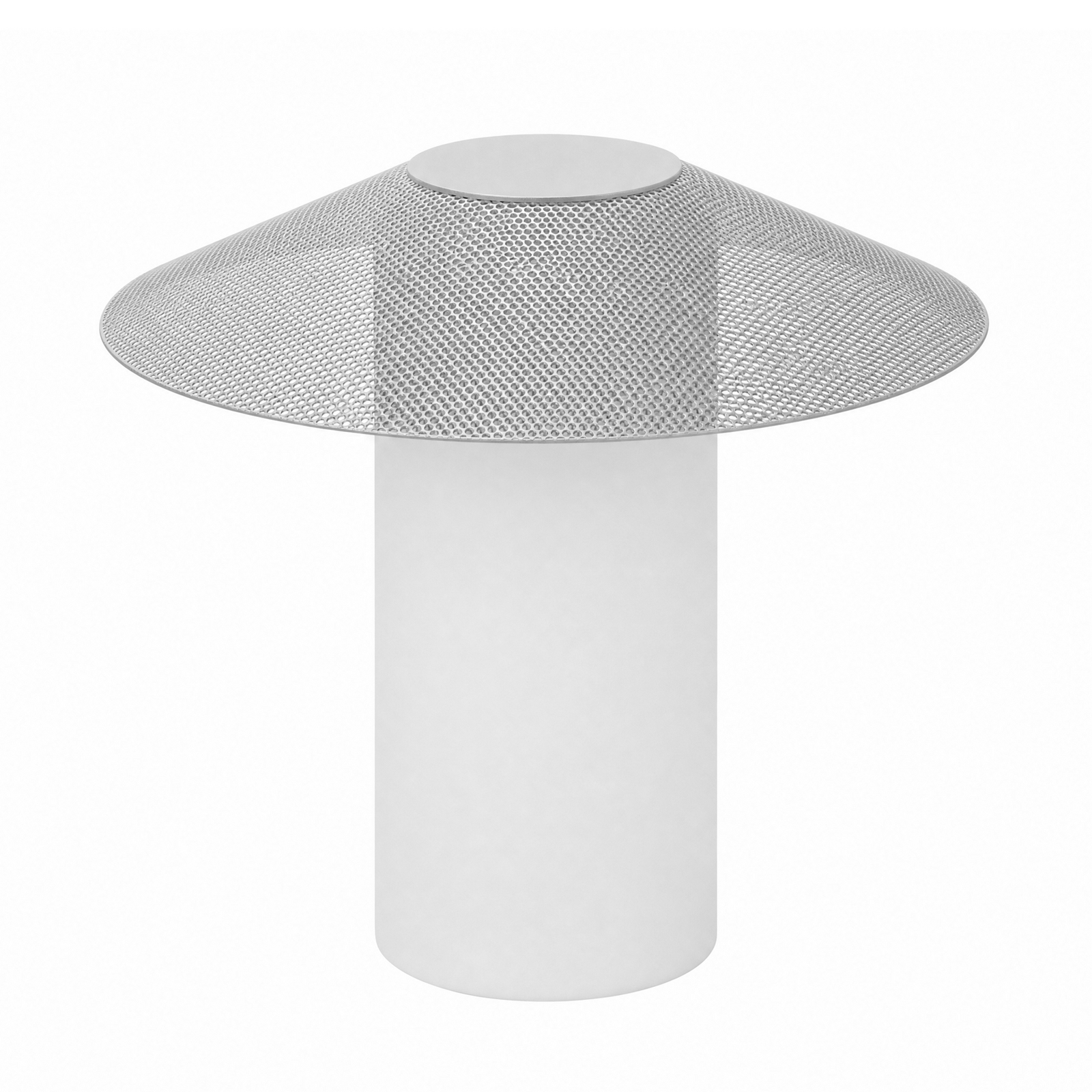 Lucande LED-Terrassenleuchte ZAMIRAS, 40 cm, silber, IP65 Lucande LED-Terrassenleuchte ZAMIRAS, 40 cm, silber, IP65
