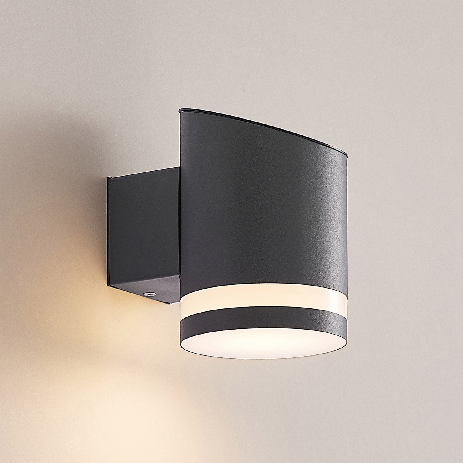 Bentlas LED Solar Cell Wall Lamp Anthracite - Lindby