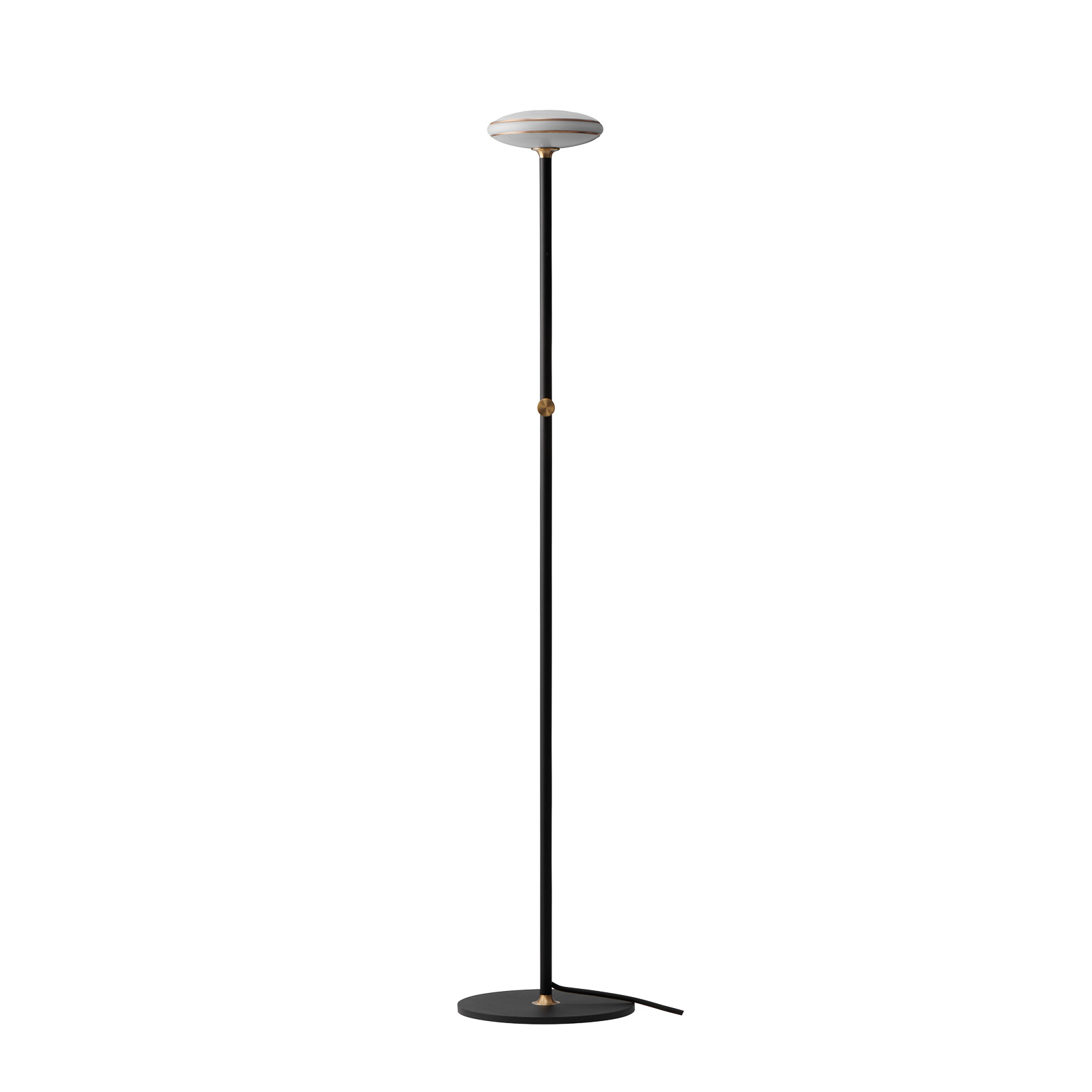 Shade ØS1 stojací lampa prsten mosaz/černá Node