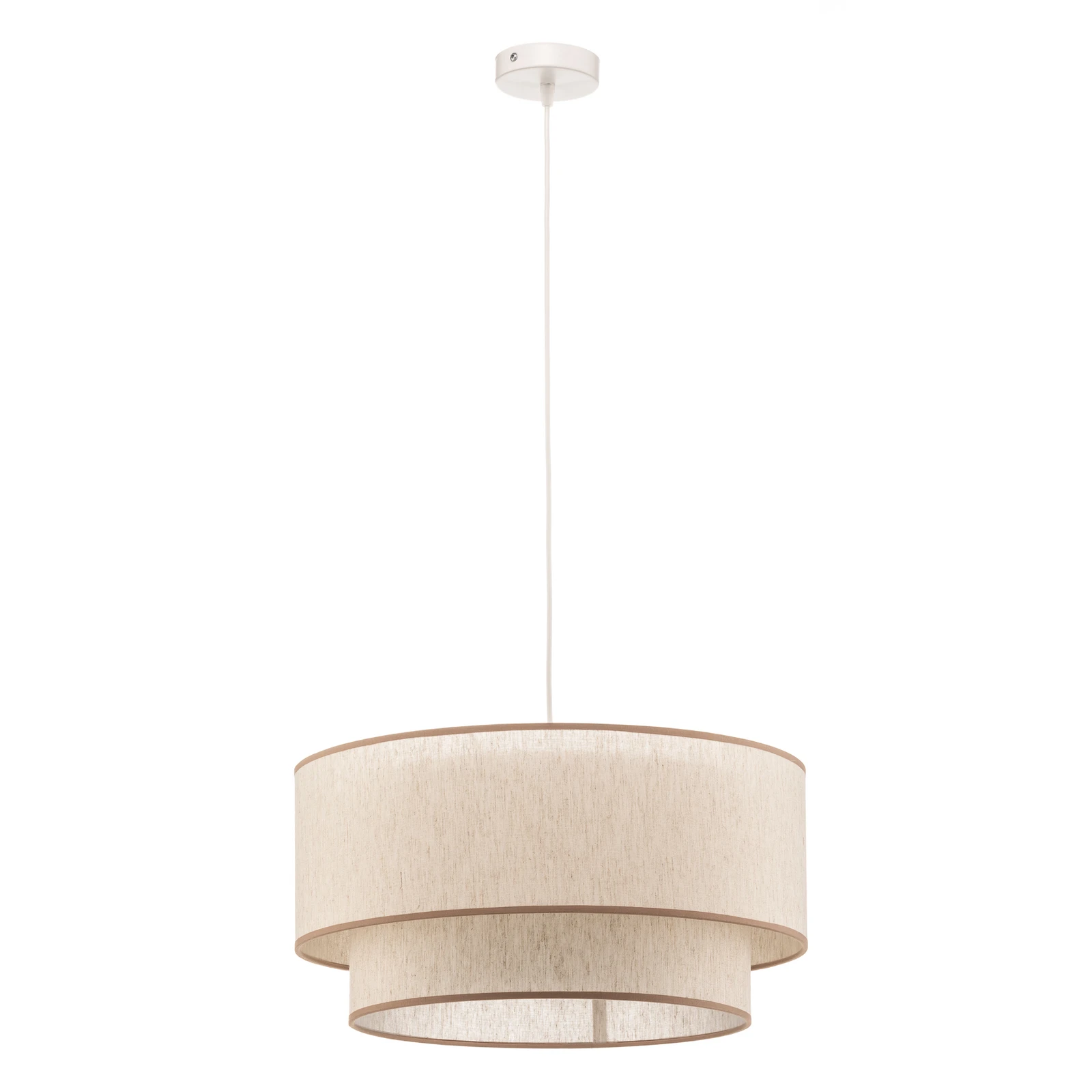 Boho viseća lampa, bež, Ø 45 cm, tkanina