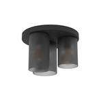 Colomera plafondlamp, zwart/grijs, 3-lamps.