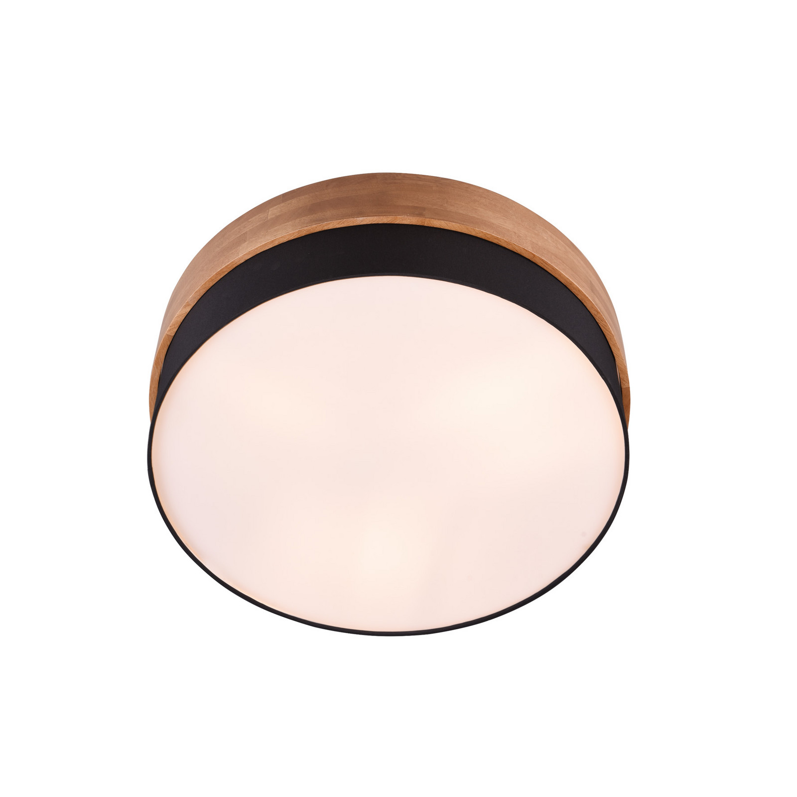 Trio Lighting Plafonieră Seasons lemn/negru Ø 50 cm - Camera de zi / sufragerie - maro negru