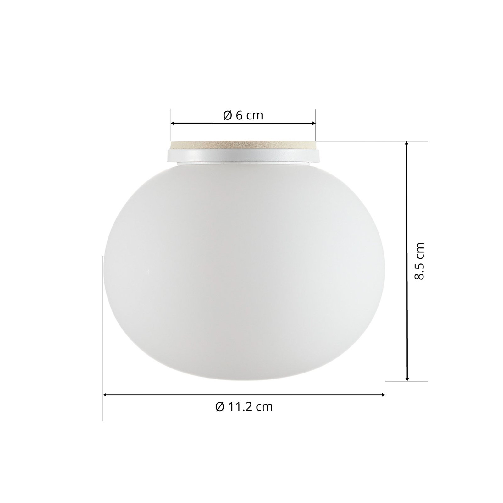 Glo-Ball Mini C/W Wall Lamp/Ceiling Lamp White - Flos