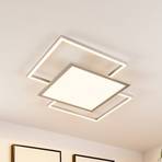 Lucande Ciaran LED stropná lampa, štvorce, CCT