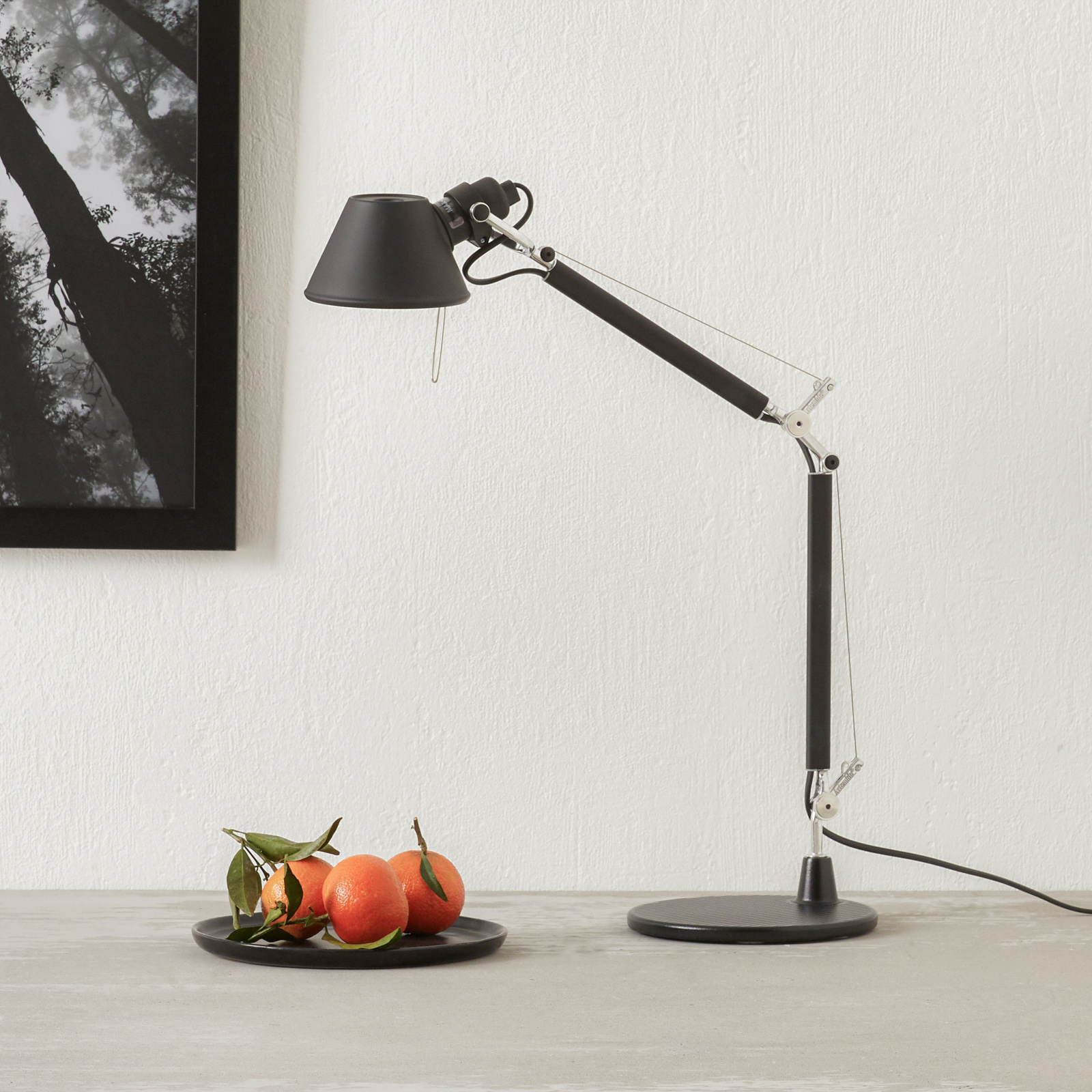 Artemide Tolomeo Micro designer table lamp, black, for Workroom / Office, aluminium, E14, 46 W, energy efficiency: A++, H: 73 cm