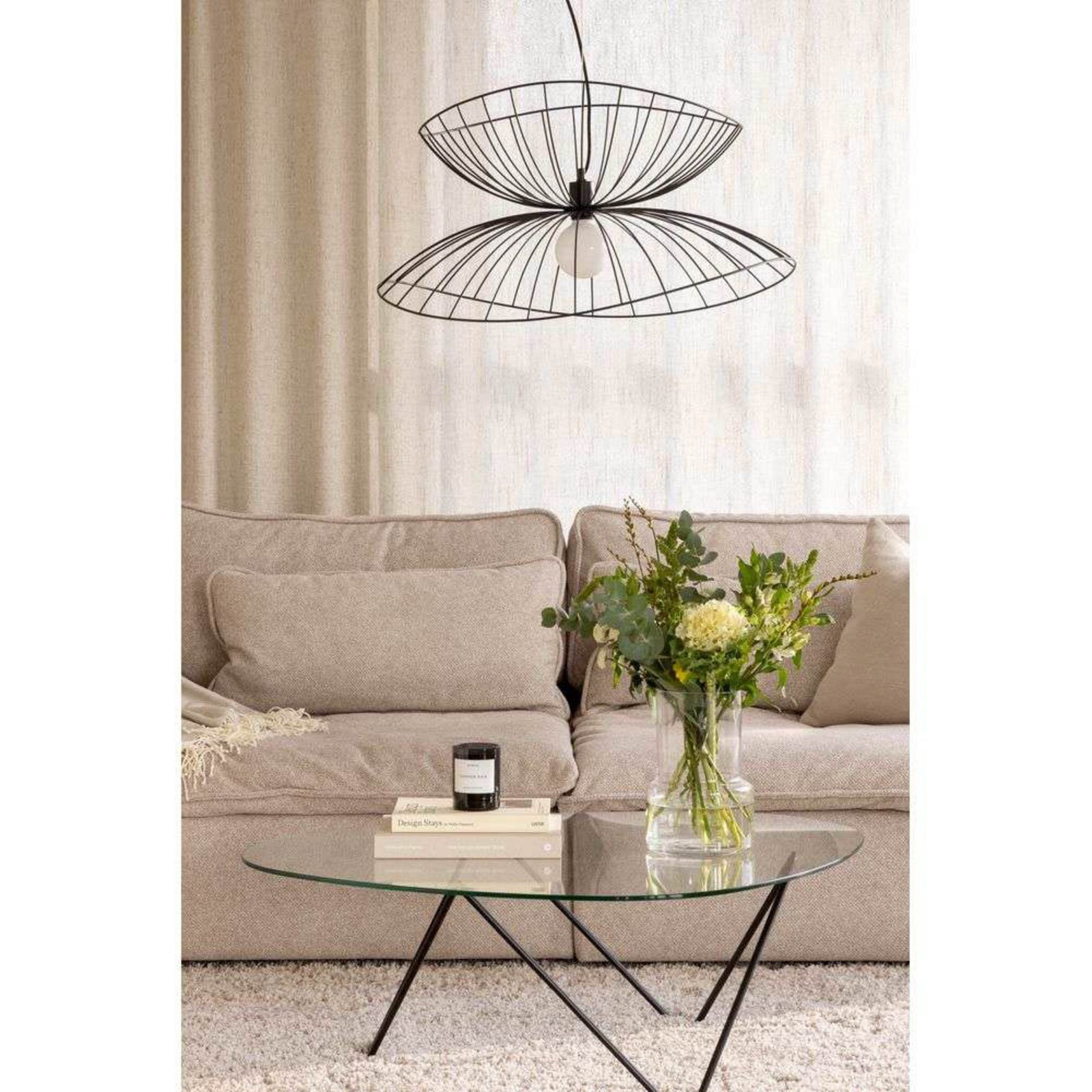 Globen Lighting Pendelleuchte RAY, schwarz, Ø 70 cm Globen Lighting Pendelleuchte RAY, schwarz, Ø 70 cm