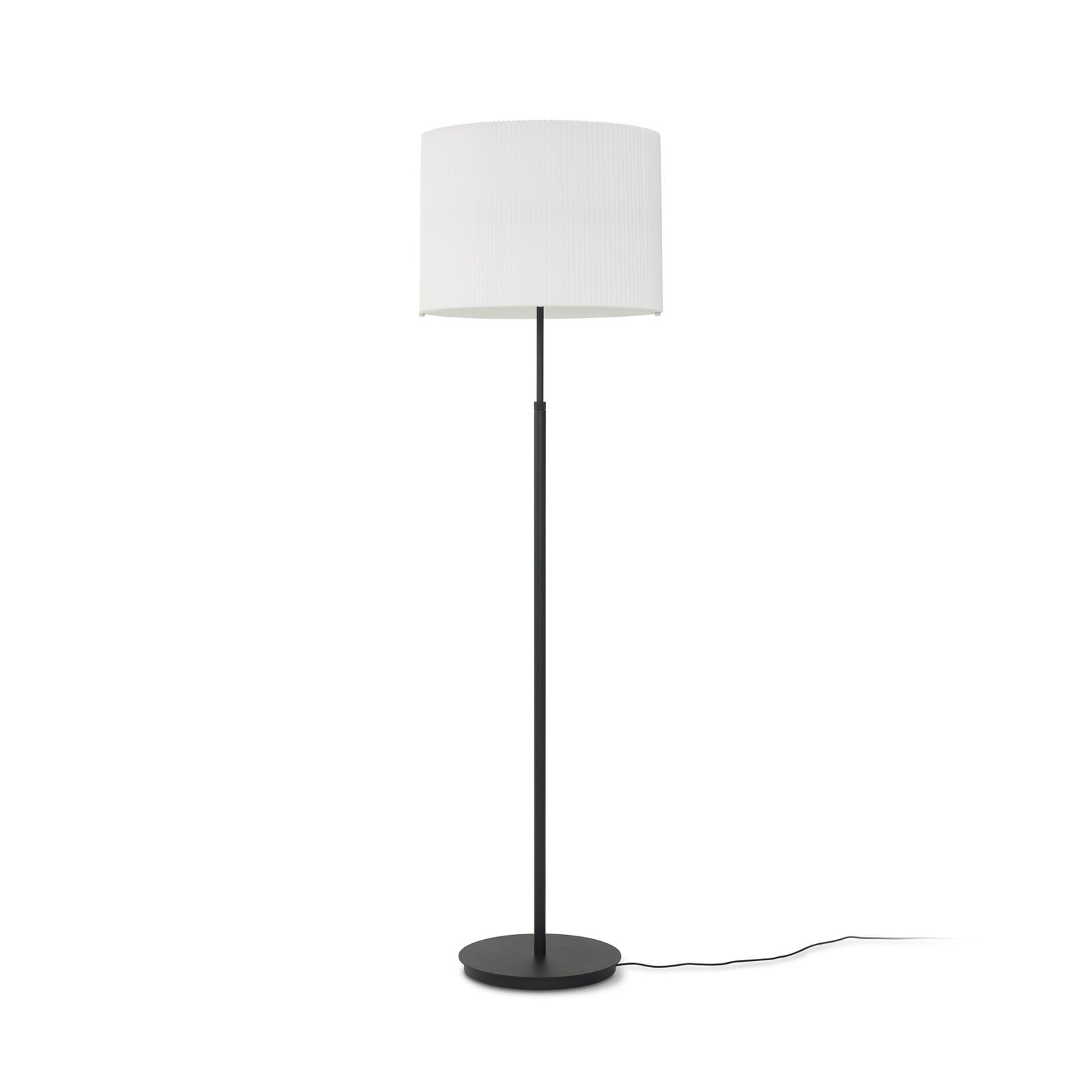 Nebra LED-Stehlampe, schwarz/weiß, 150cm, Textil - New Works