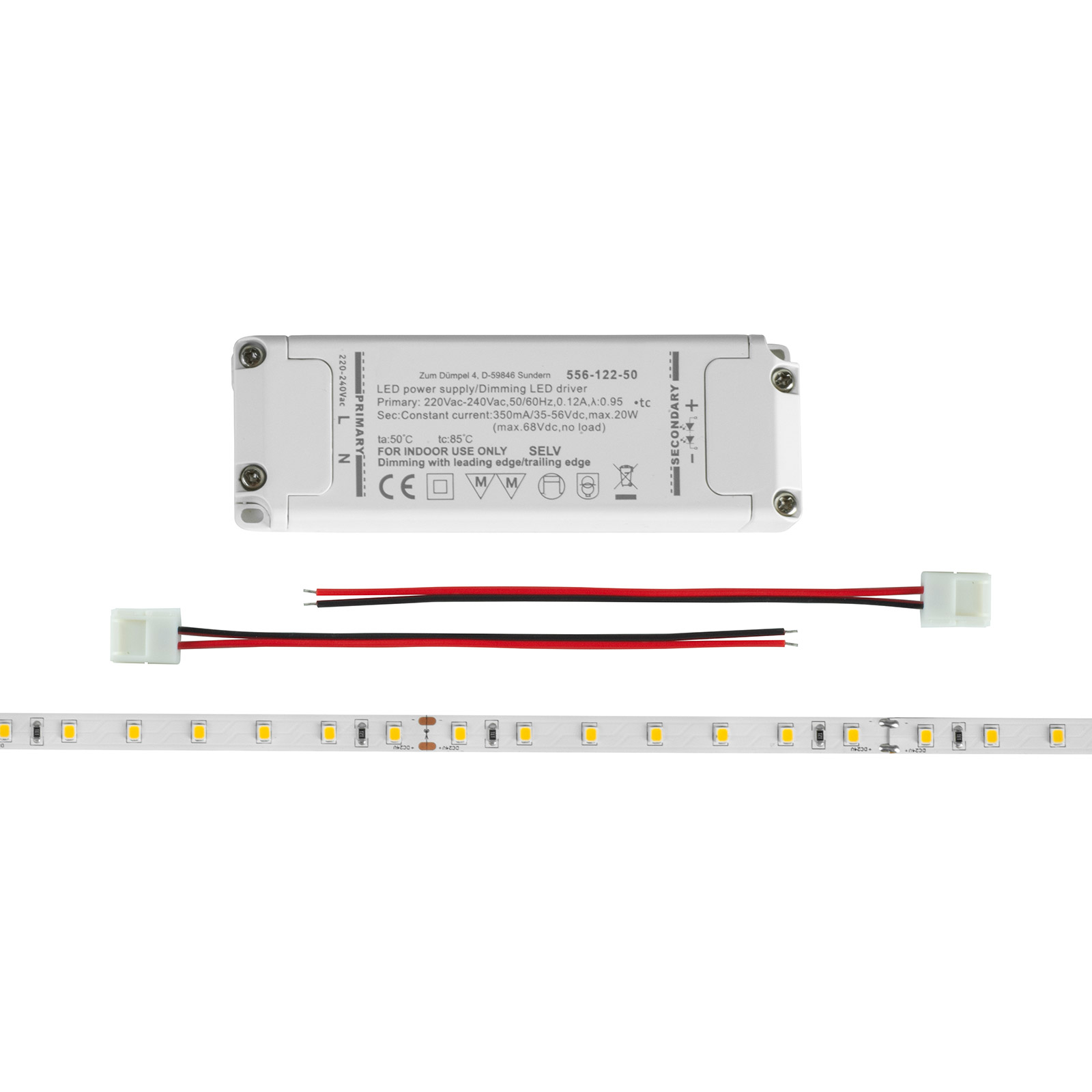 BRUMBERG QualityFlex LED strip set 5m 24W, 4,100K