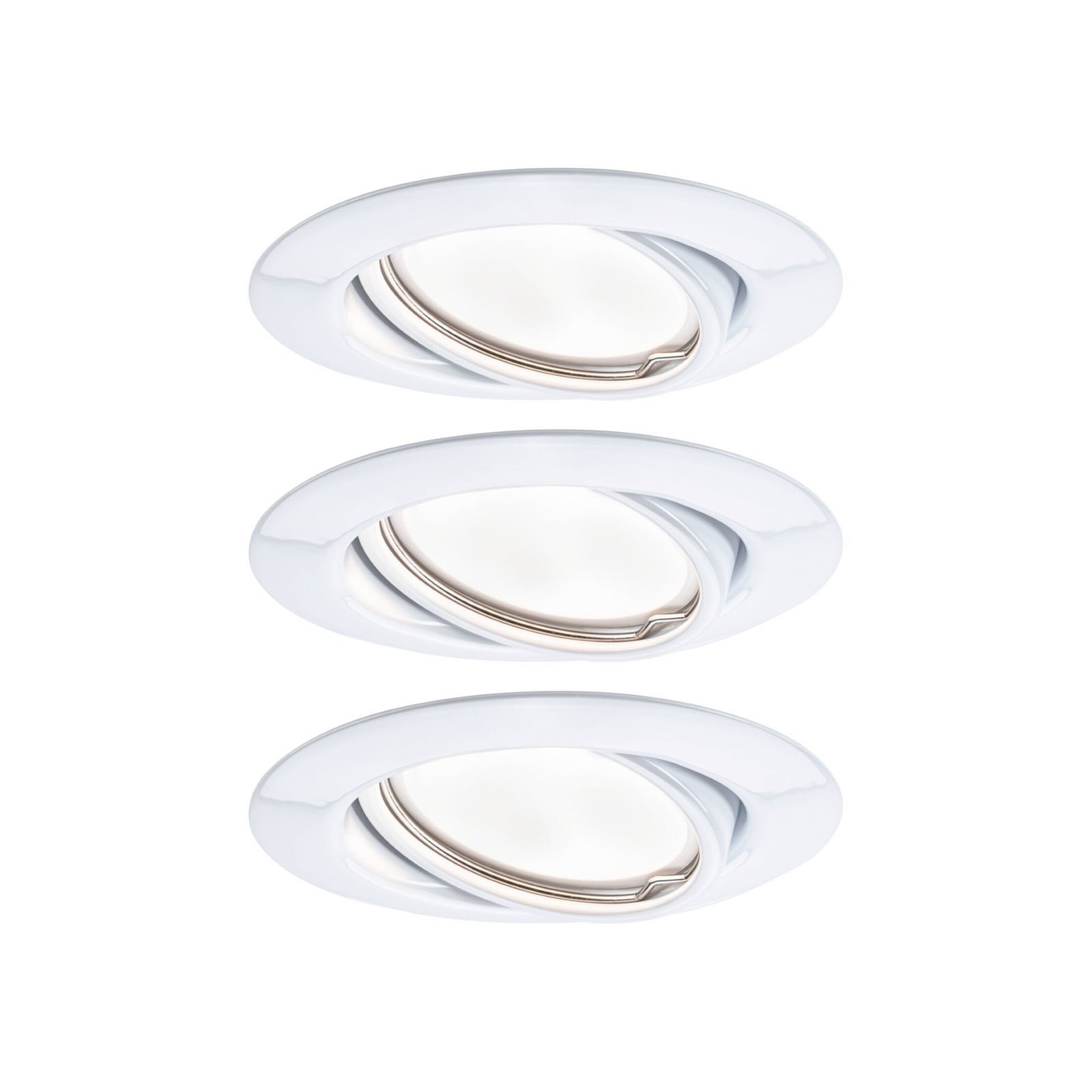 Paulmann LED inbouwspot Base Coin wit aan/uit, 3 stuks, 3000K