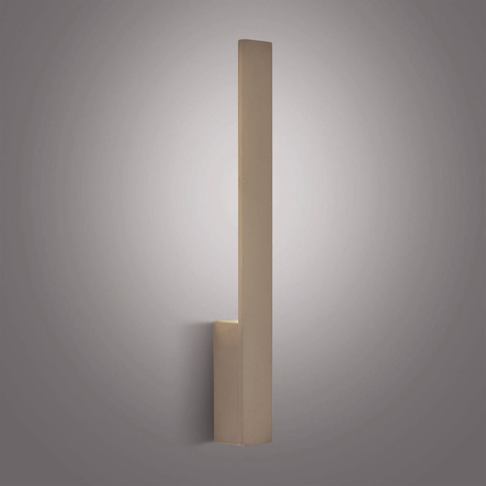 Arcchio Kinkiet LED Ivano, beżowy, wysokość 43 cm, metal