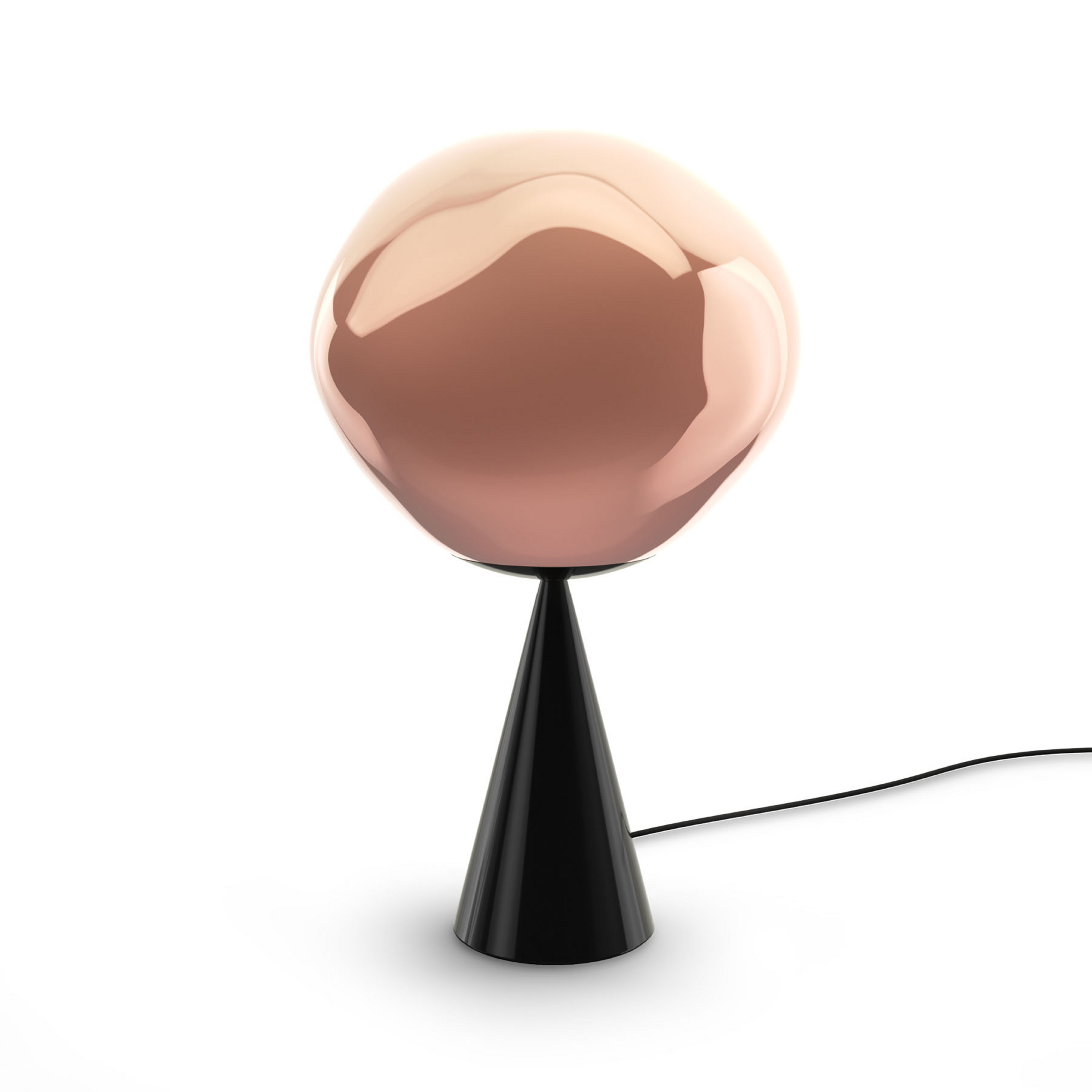 Stolová lampa Melt Cone Fat dymová/čierna - Tom Dixon