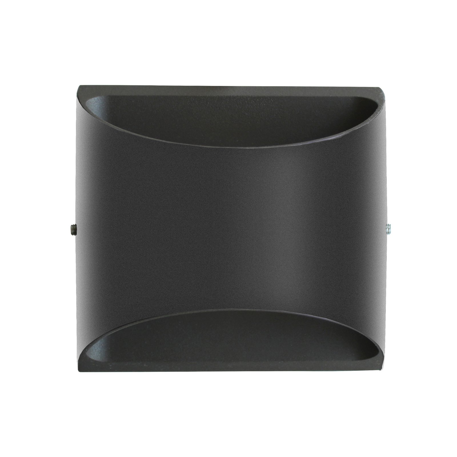 Aplique para exterior Dodd, negro, aluminio, semicircular