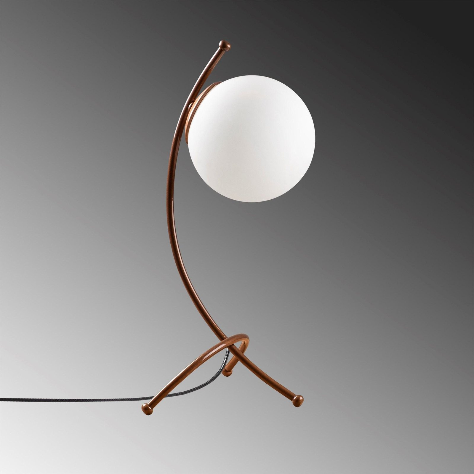 Lampe à poser Yay 5012, brun, verre opalin, hauteur 43 cm