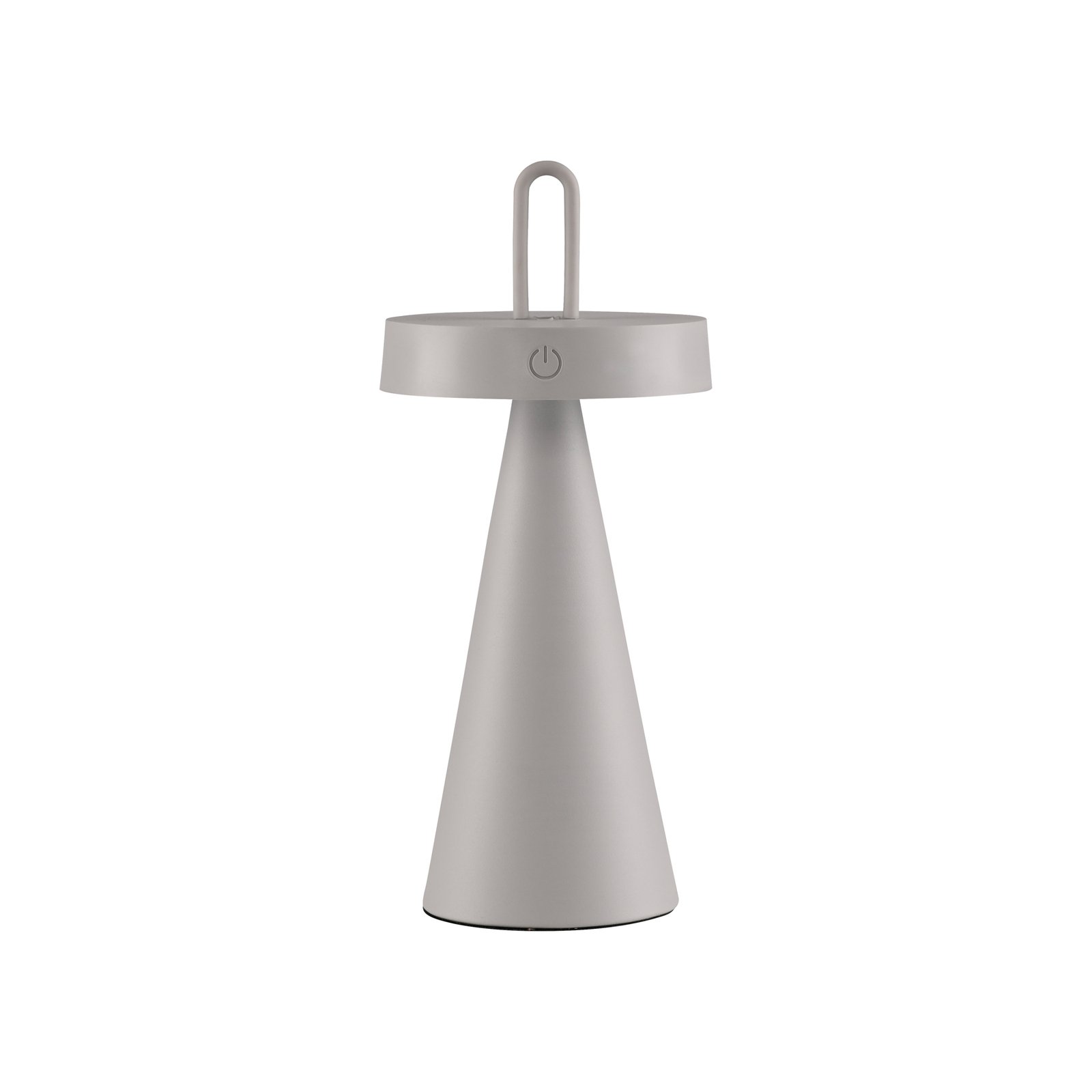 JUST LIGHT. LED-bordlampe Alwa gråbeige jern IP44