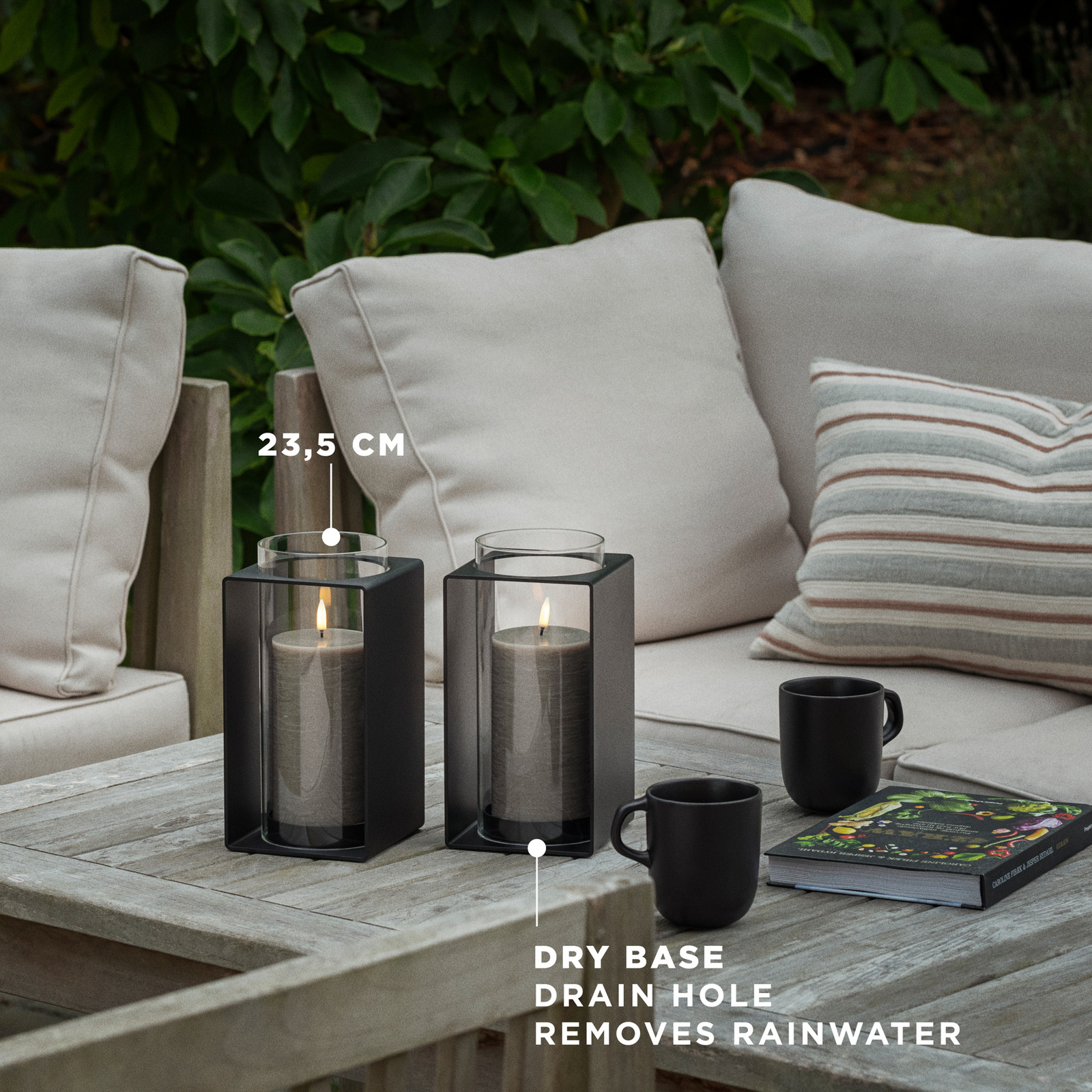 Photophore GLOW, hauteur 18 cm, noir, métal/verre - Eva Solo