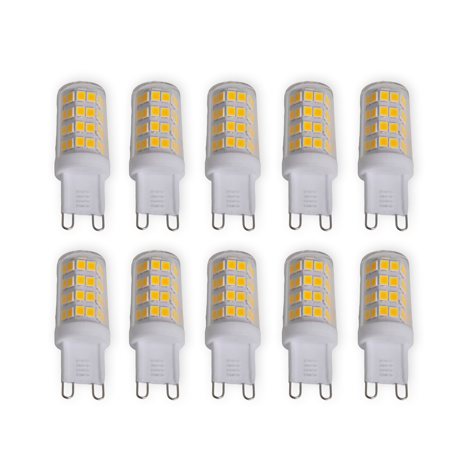 Bi-pin LED bulb G9 3 W, warm white, 330 lm 10-pack
