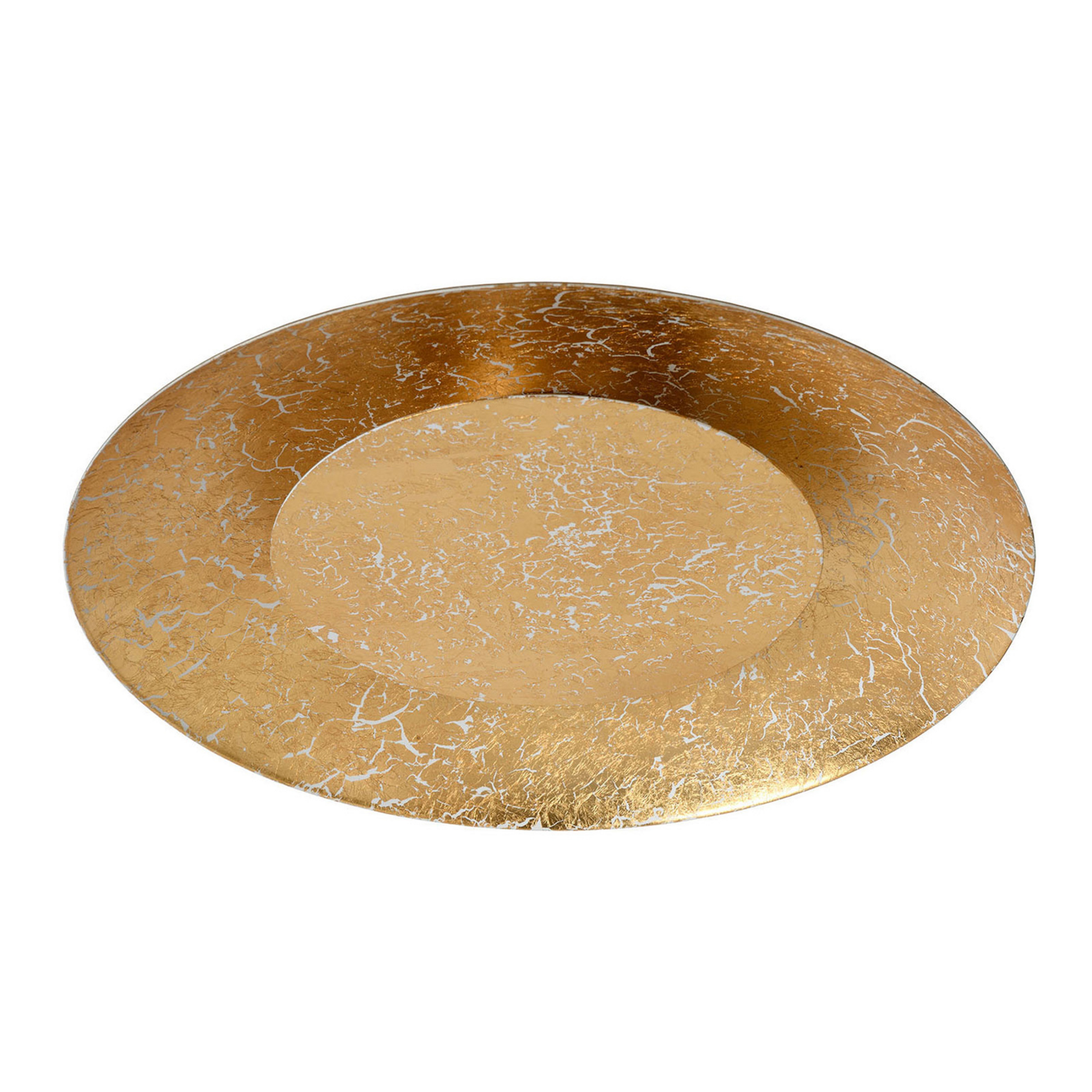 Candeeiro de teto LED Foskal em latão, Ø 34,5 cm