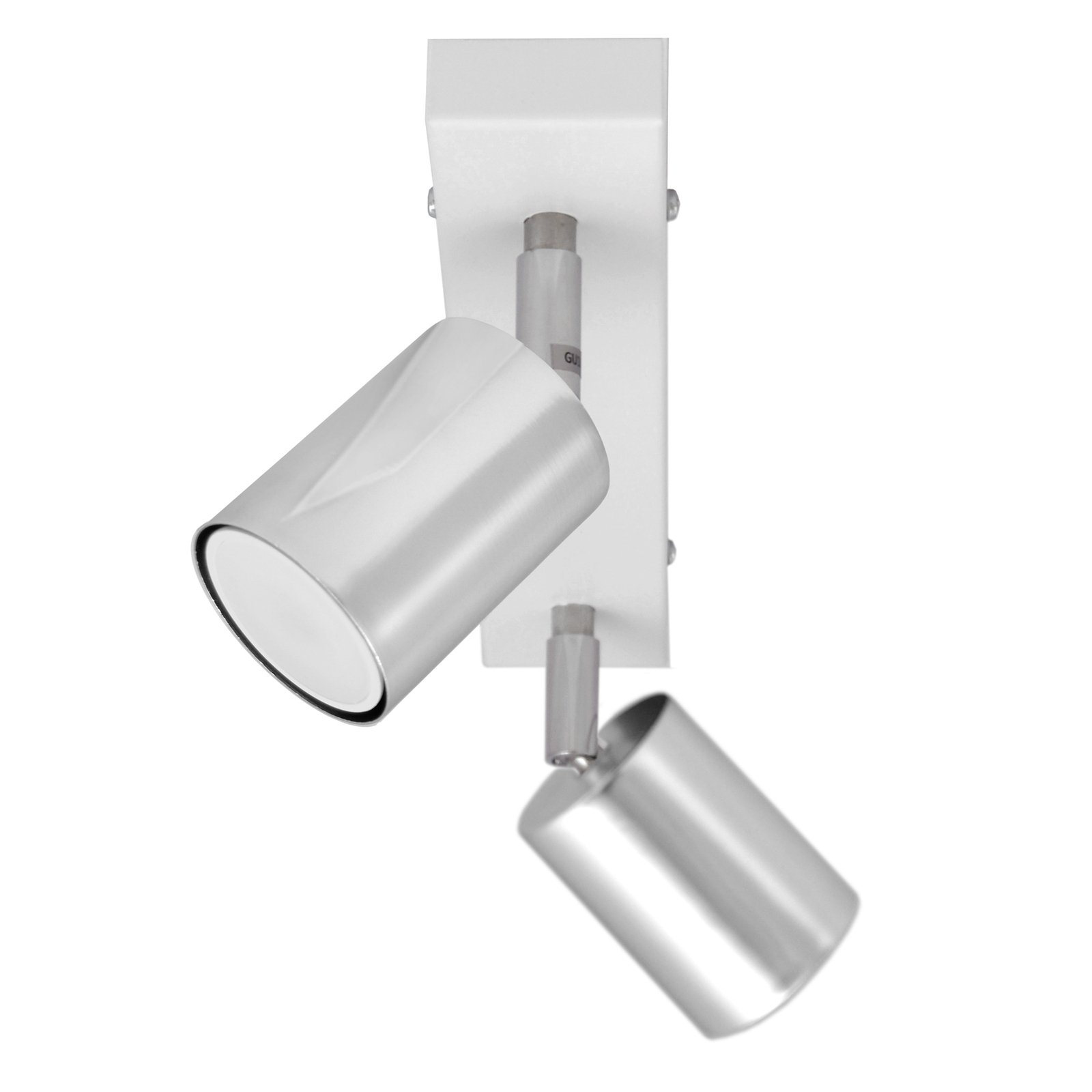 Таванна лампа Tune II, бяло/хром, метал, 2 светлини, E27