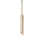 Marble Art pendant light, sand-coloured, marble, height 30 cm