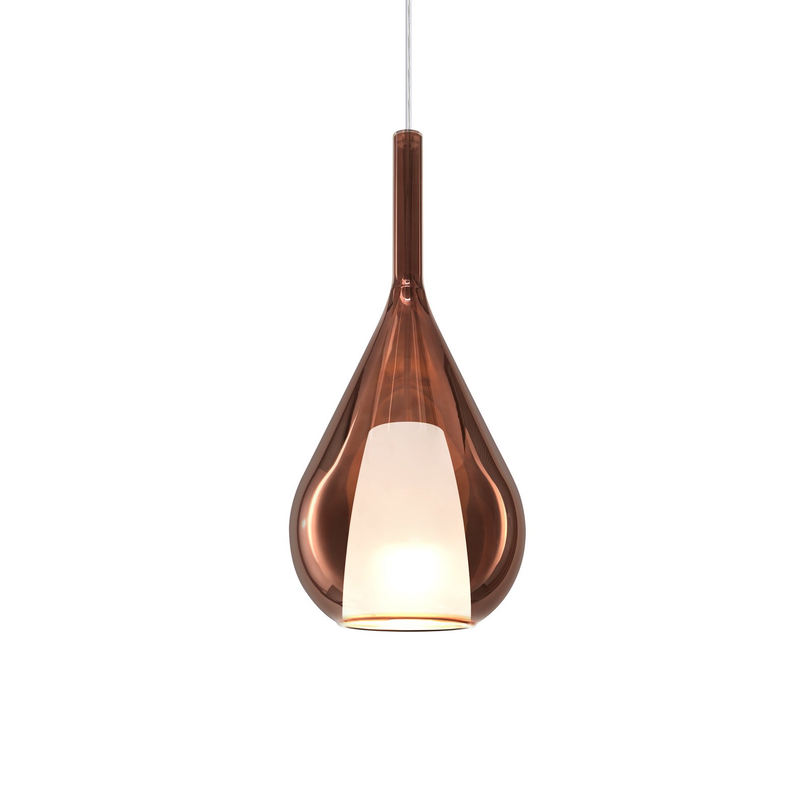 Lámpara colgante Ideal Lux Kalique 3, color cobre, Ø 18 cm