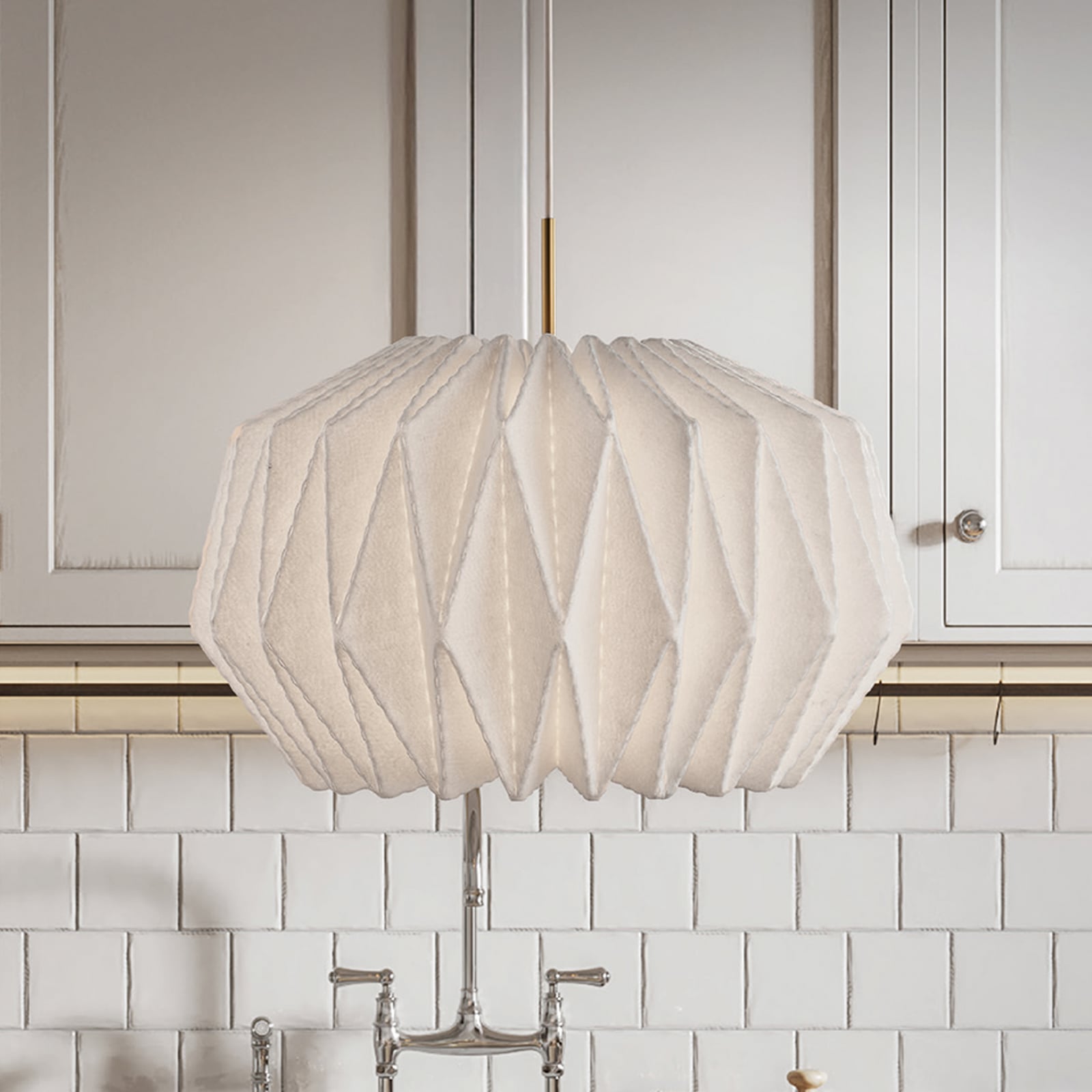 LE KLINT Hängeleuchte Softly Pleated I, Ø 62 cm, weiß, Filz