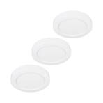 Prios LED ceiling lamp Edwina, white, 12.2cm 3pcs, dimmable