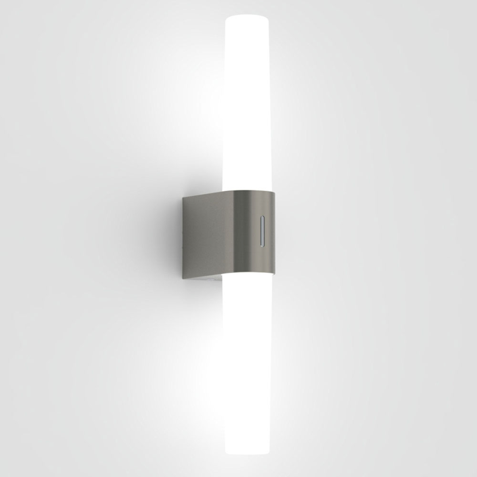 LED-Badwandleuchte Helva Double, nickel gebürstet