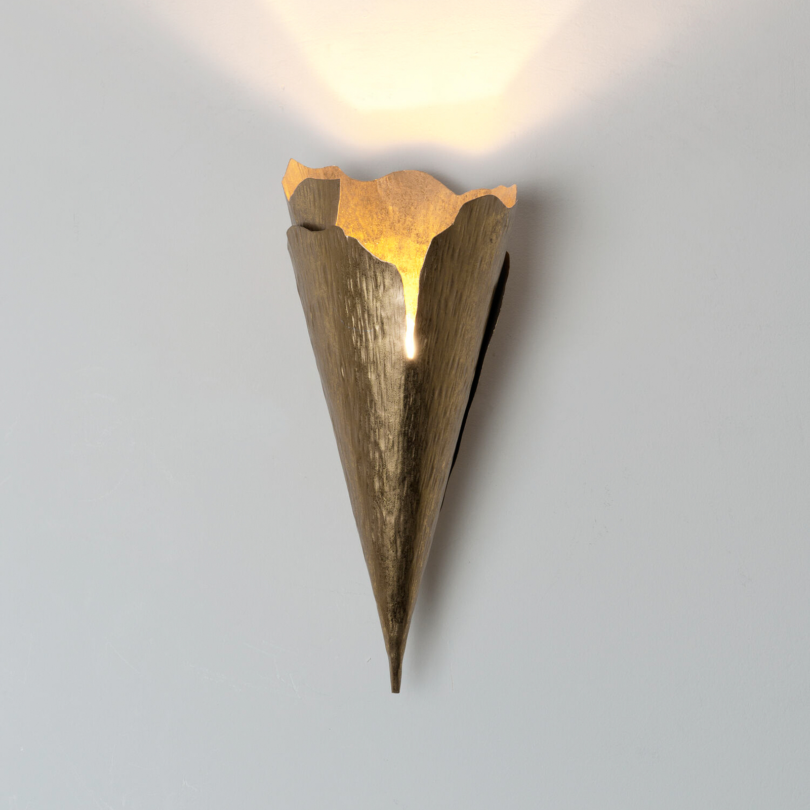 Aplique de pared GINGKO QUATTRO, color dorado, altura 31 cm, metal, G9