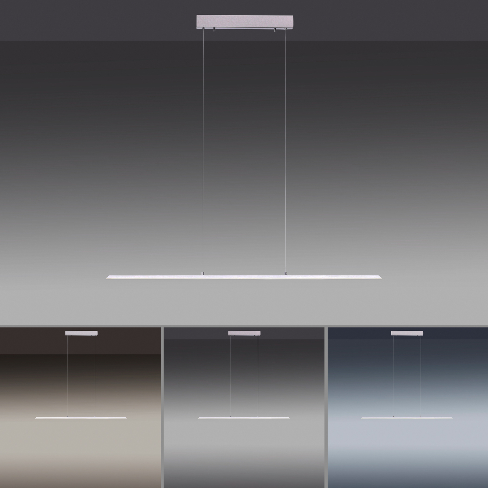 Paul Neuhaus Pure-Lite závesné LED 100 cm hliník