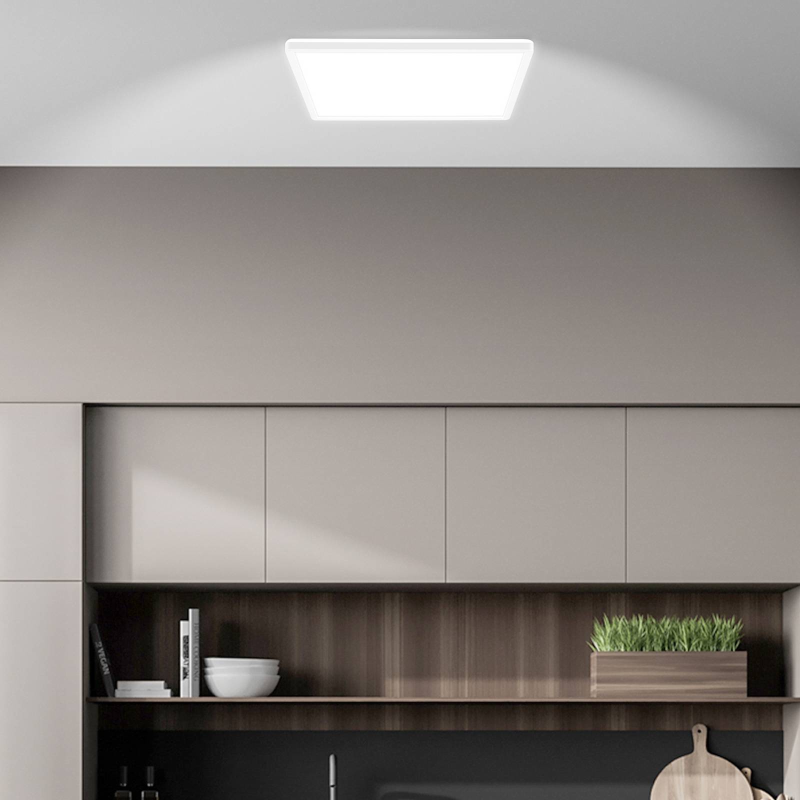 LED-Deckenlampe Tava A, CCT, 29 x 29 cm, weiß, Fernbedienung günstig online kaufen