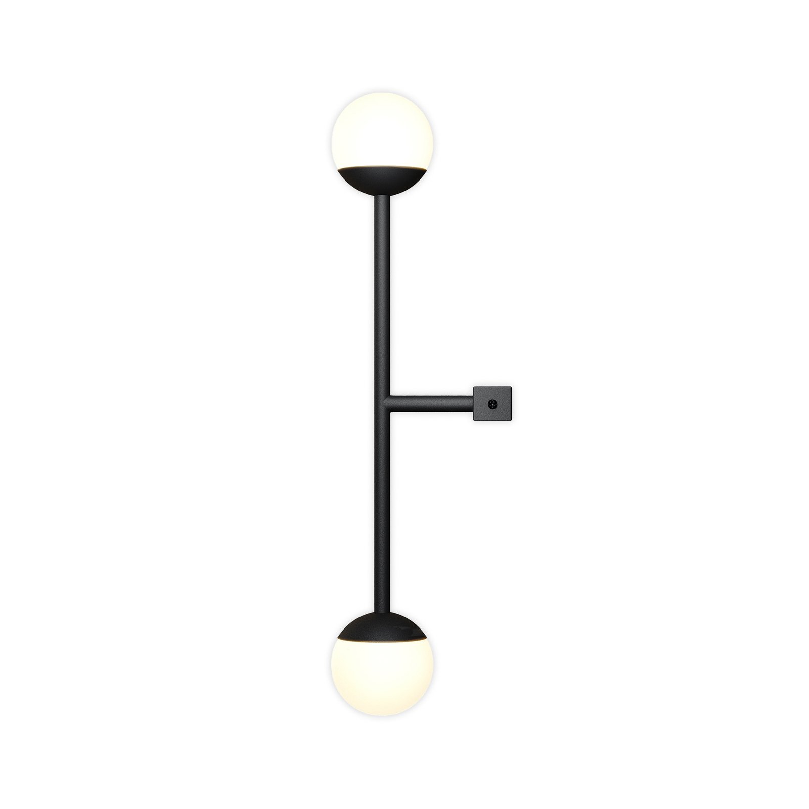 Candeeiro de parede LED Maytoni Touch, preto, altura 48 cm, regulável