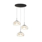 LED pakabinamas šviestuvas Brena, 3 lemputės, konjako spalvos, Ø 35 cm CCT,
