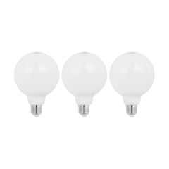 Bombilla LED E27 8W 2.700K G95 globo opalino 3 ud