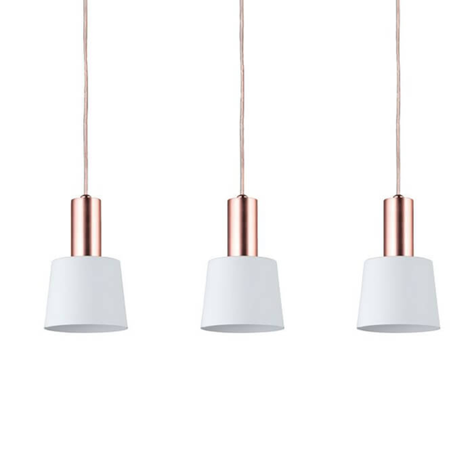 Paulmann Wonderful three-bulb hanging light Haldar, for Living / Dining Room, metal, E14, 20 W, energy efficiency: A++, L: 55 cm, W: 12 cm, H: 19 cm