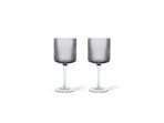 Ripple Červená Wine Glasses Set of 2 Smoked Šedá - Ferm Living